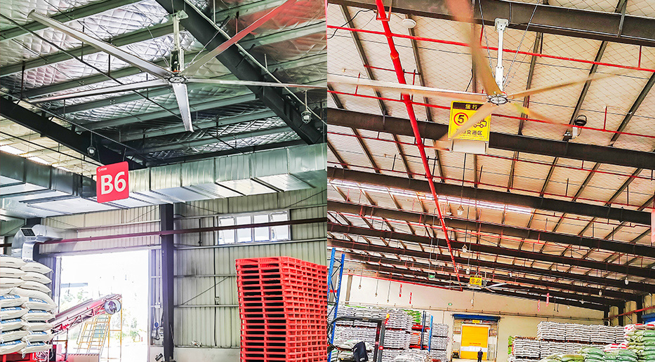 大王節(jié)能大風(fēng)扇為通威飼料解決庫(kù)房通風(fēng)降溫與防霉除濕難題